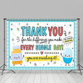 Aperturee - Aperturee Cartoon Thank You For All You Make Everyday Backdrop